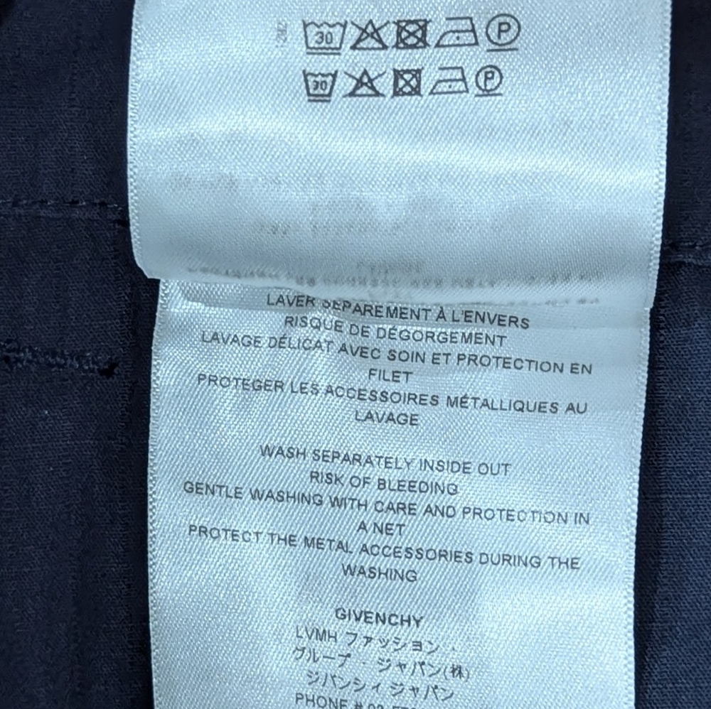 $2200 Mens Givenchy Cotton Utilitarian Pockets Carpenter Pants Navy 52 US 36 - Picture 13 of 13